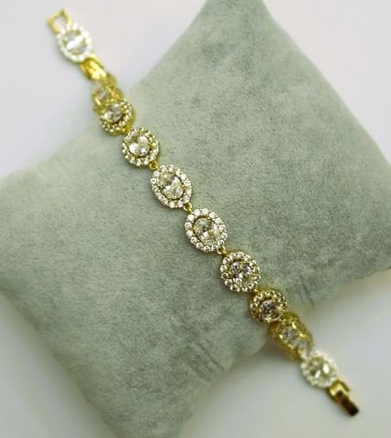 14K Altın Rengi Kristal Taşlı Xuping Bileklik TBL430