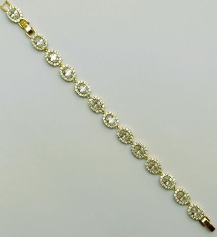 14K Altın Rengi Kristal Taşlı Xuping Bileklik TBL430