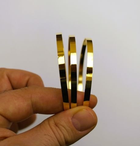 İmitasyon Altın Kaplama Üçlü Düz Ajda Bilezik AB103