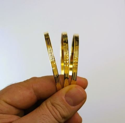 İmitasyon Altın Kaplama Üçlü Ajda Bilezik AB104