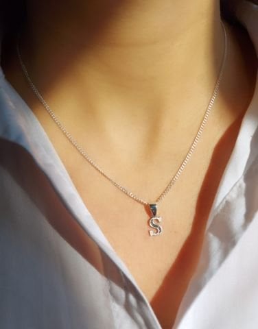 Kişiye Özel Harf Kolye 925 Ayar Gümüş GK01