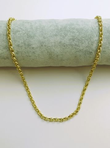 14 Ayar Altın Renginde Zincir Kolye 60 Cm. TK232