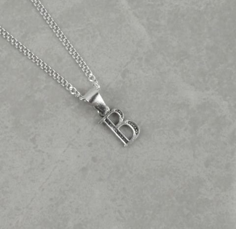 Kişiye Özel Harf Kolye 925 Ayar Gümüş GK01 B