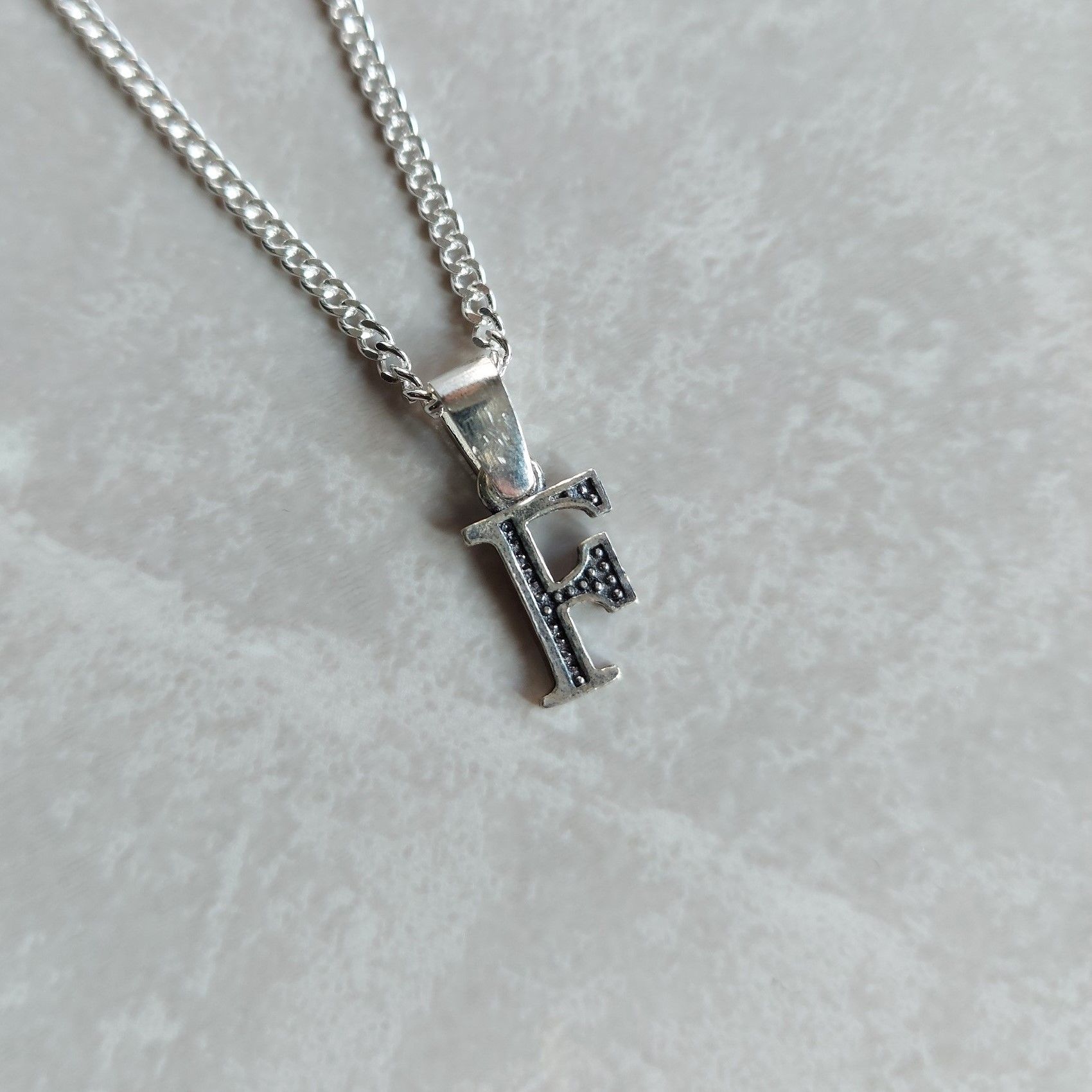 Kişiye Özel Harf Kolye 925 Ayar Gümüş GK01 F