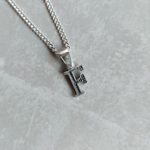 Kişiye Özel Harf Kolye 925 Ayar Gümüş GK01 F