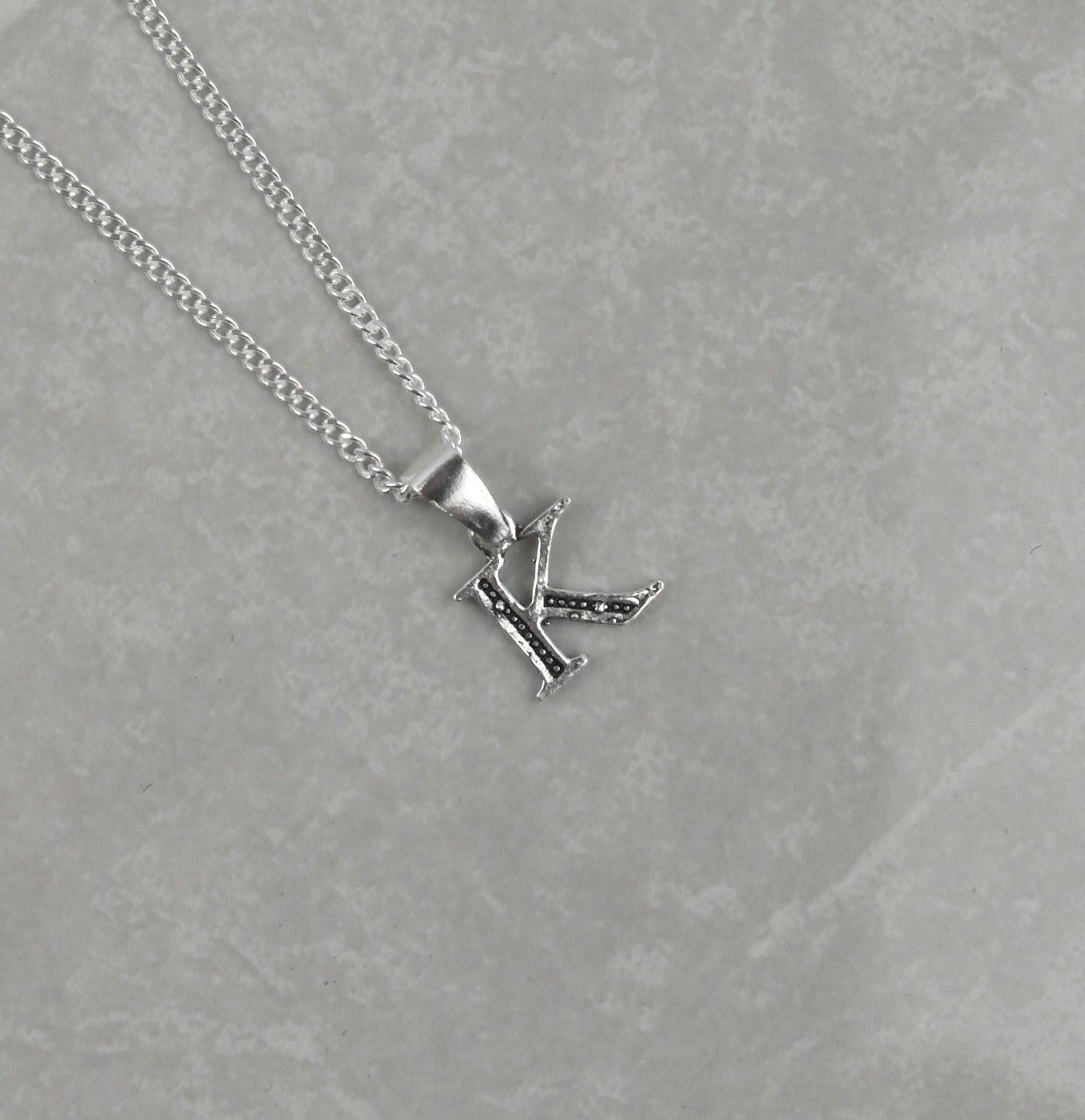 Kişiye Özel Harf Kolye 925 Ayar Gümüş GK01 K