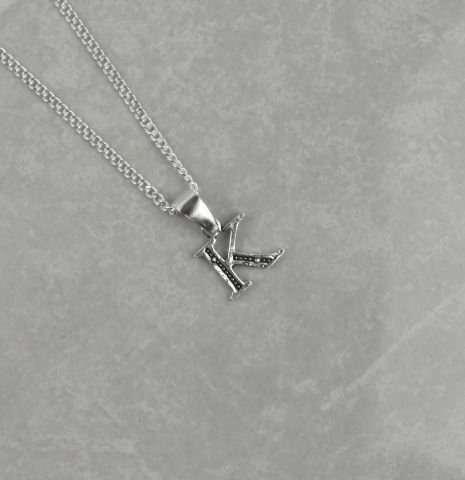 Kişiye Özel Harf Kolye 925 Ayar Gümüş GK01 K