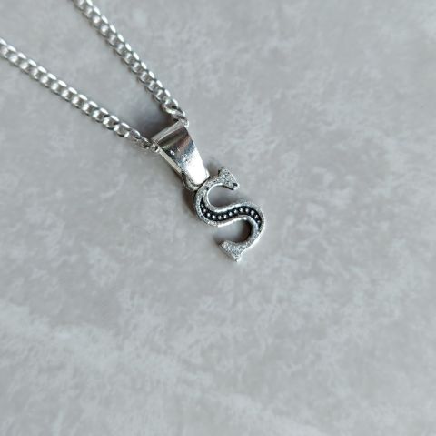 Kişiye Özel Harf Kolye 925 Ayar Gümüş GK01 S