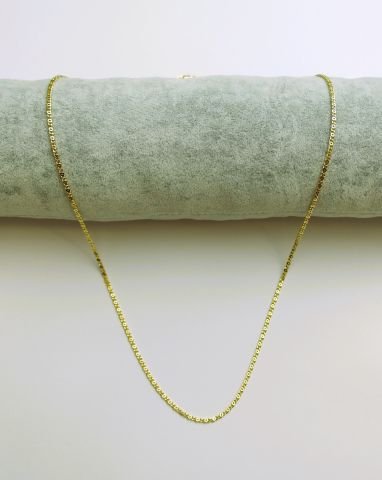 14 Ayar Altın Renginde Kuşgözü Zincir Kolye 60 Cm. TK239