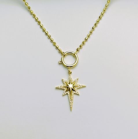 14 K Rengi Kutup Yıldızı Xuping Kolye 80 Cm. TK247