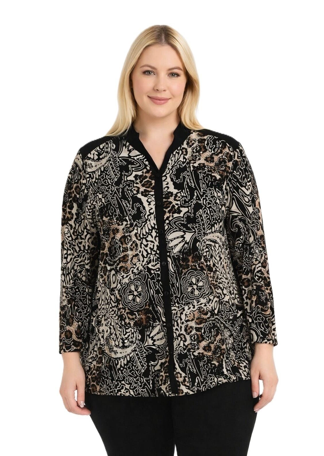 Büyük Beden Viskon Gömlek PB342