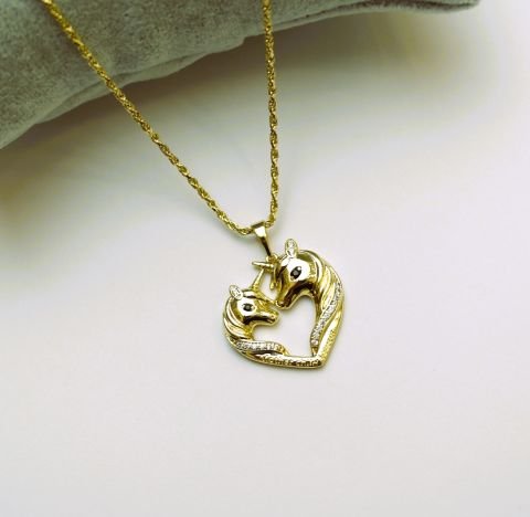 14 K Rengi Unicorn Xuping Kolye TK250