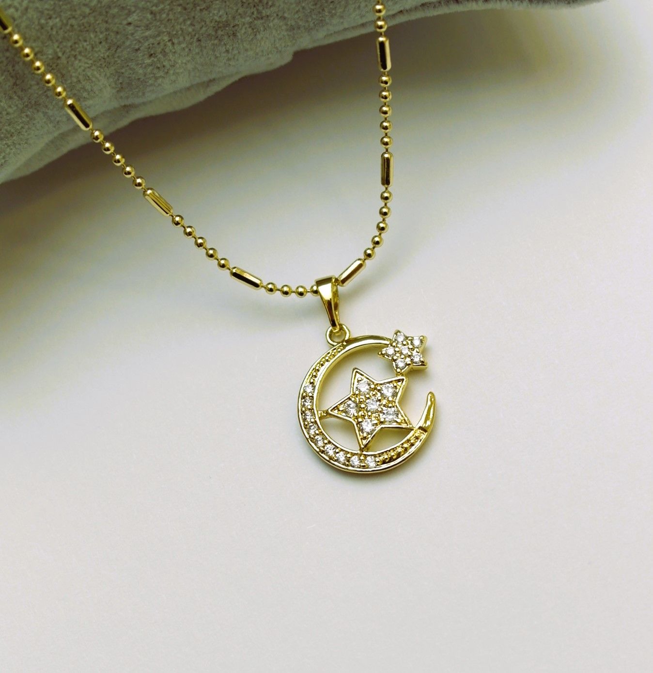14 K Rengi Ayyıldız Xuping Kolye TK254