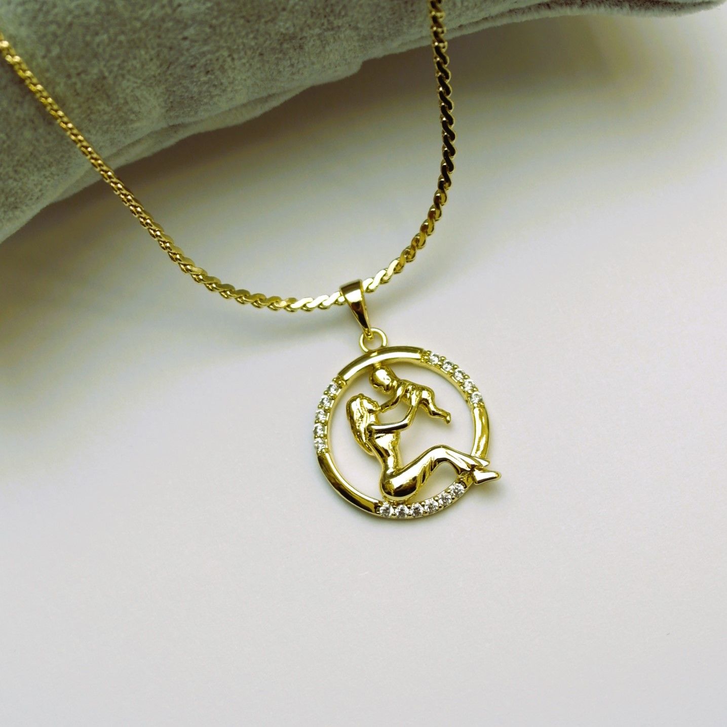 14 K Rengi Anne Bebek Xuping Kolye TK257