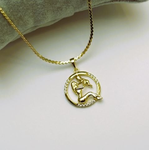 14 K Rengi Anne Bebek Xuping Kolye TK257